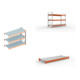 Set Schwerlastregal AF H2200xL2700xT1100 mm + Schwerlastregal GF H2200xL2700xT1100 mm + Fachboden Stahlpaneel 2700x1100 mm