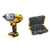 Set DeWalt Akku-Schlagschrauber 1/2Z,18V Basisv. + Steckschluessel-Set 17-tlg.