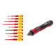 Set STIER Schraubendreher-Satz slimVDE+ 9-teilig + ber hrungsloser Spannungspr fer bis 1000V AC IP67 Taschenlampe-1