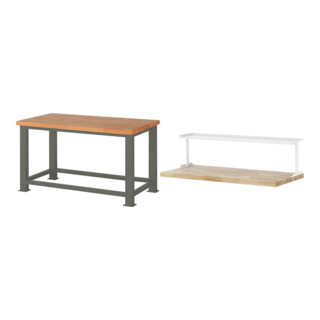 Set STIER Schwerlastwerkbank 2500 kg Premium BxTxH 1500x900x850 mm + Ablage...