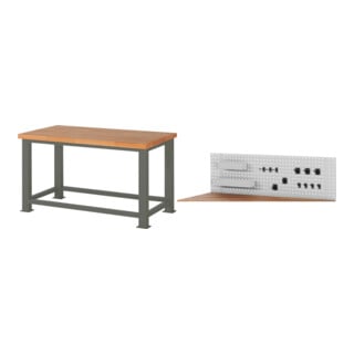 Set STIER Schwerlastwerkbank 2500 kg Premium BxTxH 1500x900x850 mm +...