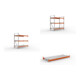 Set Gro fachregal AR 2200 x 1825 x 1100 vzk / RAL 2001 kpl. multipal S mit Stahlpaneelen + Gro fachregal GR 2200 x 1825 x 1100 vzk / RAL 2001 kpl. multipal S mit Stahlpaneelen + Fachboden Stahlpaneel 2700x1100 mm