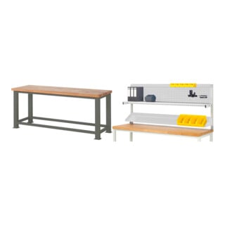 Set STIER Schwerlastwerkbank 2500 kg Premium BxTxH 2000x700x850 mm +...