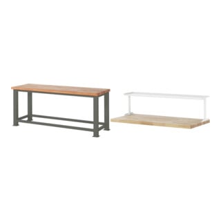 Set STIER Schwerlastwerkbank 2500 kg Premium BxTxH 2000x700x850 mm + Ablage...