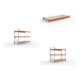 Set Gro fachregal AR 2200 x 2225 x 1100 vzk / RAL 2001 kpl. multipal S mit Stahlpaneelen + Gro fachregal GR 2200 x 2225 x 1100 vzk / RAL 2001 kpl. multipal S mit Stahlpaneelen + Fachboden Stahlpaneel 2700x1100 mm