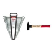 Set Gedore Red Ringmaulschlüssel Satz SW 6-32mm + STIER Schlosserhammer Robust+
