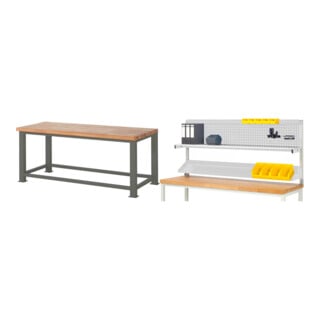 Set STIER Schwerlastwerkbank 2500 kg Premium BxTxH 2000x900x850 mm +...