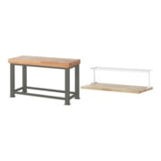 Set STIER Schwerlastwerkbank 4500 kg Premium BxTxH 1500x700x900 mm + Ablage...
