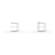 Set Weitspann-Anbauregal MINI-RACK mit 3 Lagerebenen, 2200x1800x650 mm + Weitspannregal MINI-RACK mit 3 Lagerebenen, 2200x1800x650 mm