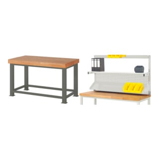 Set STIER Schwerlastwerkbank 4500 kg Premium BxTxH 1500x900x900 mm +...