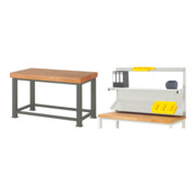 Set STIER Schwerlastwerkbank 4500 kg Premium BxTxH 1500x900x900 mm +...