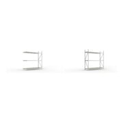 Set Weitspann-Anbauregal MINI-RACK mit 3 Lagerebenen, 2200x2200x650 mm + Weitspannregal MINI-RACK mit 3 Lagerebenen, 2200x2200x650 mm