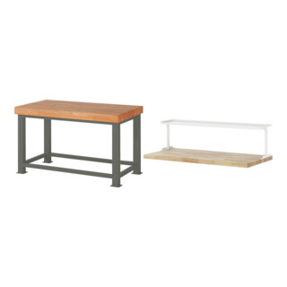 Set STIER Schwerlastwerkbank 4500 kg Premium BxTxH 1500x900x900 mm + Ablage...