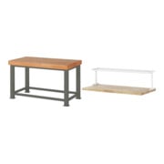 Set STIER Schwerlastwerkbank 4500 kg Premium BxTxH 1500x900x900 mm + Ablage...