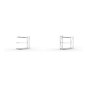Set Weitspann-Anbauregal MINI-RACK mit 3 Lagerebenen, 2200x2200x650 mm + Weitspannregal MINI-RACK mit 3 Lagerebenen, 2200x2200x650 mm