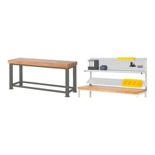 Set STIER Schwerlastwerkbank 4500 kg Premium BxTxH 2000x700x900 mm +...