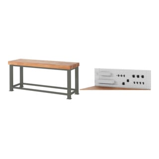 Set STIER Schwerlastwerkbank 4500 kg Premium BxTxH 2000x700x900 mm +...