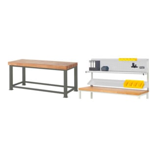 Set STIER Schwerlastwerkbank 4500 kg Premium BxTxH 2000x900x900 mm +...