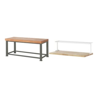 Set STIER Schwerlastwerkbank 4500 kg Premium BxTxH 2000x900x900 mm + Ablage...