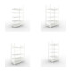 Set Büro-Anbauregal COMPACT doppelseitig, 1850x1000x600 mm mit 5 Böden + Büroregal COMPACT doppelseitig, 1850x1000x600 mm mit 5 Böden + Büroregal COMPACT doppelseitig, 1850x1250x600 mm mit 5 Böden + Büroregal COMPACT doppelseitig, 1850x750x600 mm mit 5 Bö