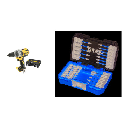Set DeWalt Bohrschrauber (BL) 18 V \/ Basisv. - DCD991NT-XJ + Bit-Set 31-tlg. schlagfest