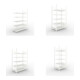 Set Büro-Anbauregal COMPACT doppelseitig, 1850x1250x600 mm mit 5 Böden + Büroregal COMPACT doppelseitig, 1850x1000x600 mm mit 5 Böden + Büroregal COMPACT doppelseitig, 1850x1250x600 mm mit 5 Böden + Büroregal COMPACT doppelseitig, 1850x750x600 mm mit 5 Bö