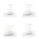 Set Büro-Anbauregal COMPACT doppelseitig, 1850x750x600 mm mit 5 Böden + Büroregal COMPACT doppelseitig, 1850x1000x600 mm mit 5 Böden + Büroregal COMPACT doppelseitig, 1850x1250x600 mm mit 5 Böden + Büroregal COMPACT doppelseitig, 1850x750x600 mm mit 5 Böd
