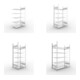 Set Büro-Anbauregal S3 COMPACT, 1850x1000x600 mm doppelseitig mit 5 Böden + Büroregal S3 COMPACT, 1850x1000x600 mm doppelseitig mit 5 Böden + Büroregal S3 COMPACT, 1850x1250x600 mm doppelseitig mit 5 Böden + Büroregal S3 COMPACT, 1850x750x600 mm doppelsei