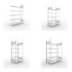 Set Büro-Anbauregal S3 COMPACT, 1850x1250x300 mm mit 5 Böden + Büroregal S3 COMPACT, 1850x1000x600 mm doppelseitig mit 5 Böden + Büroregal S3 COMPACT, 1850x1250x600 mm doppelseitig mit 5 Böden + Büroregal S3 COMPACT, 1850x750x600 mm doppelseitig mit 5 Böd