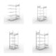 Set Büro-Anbauregal S3 COMPACT, 1850x1250x600 mm doppelseitig mit 5 Böden + Büroregal S3 COMPACT, 1850x1000x600 mm doppelseitig mit 5 Böden + Büroregal S3 COMPACT, 1850x1250x600 mm doppelseitig mit 5 Böden + Büroregal S3 COMPACT, 1850x750x600 mm doppelsei