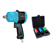 Set HAZET Twin Turbo Schlagschrauber 9012TT + Stier Kraft-Steckschlüssel-Satz 1/2''