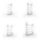 Set Büro-Anbauregal S3 COMPACT, 1850x750x300 mm mit 5 Böden + Büroregal S3 COMPACT, 1850x750x300 mm mit 5 Böden + Büroregal S3 COMPACT, 1850x1000x300 mm mit 5 Böden + Büroregal S3 COMPACT, 1850x1250x300 mm mit 5 Böden