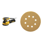 Set DeWalt Exzenterschleifer 125 mm, 280 Watt - DWE6423-QS + Schleifscheibe 125 mm K120 DT3105-QZ