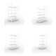 Set Büroregal COMPACT doppelseitig, 1850x1000x600 mm mit 5 Böden + Büro-Anbauregal COMPACT doppelseitig, 1850x1000x600 mm mit 5 Böden + Büro-Anbauregal COMPACT doppelseitig, 1850x1250x600 mm mit 5 Böden + Büro-Anbauregal COMPACT doppelseitig, 1850x750x600