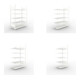Set Büroregal COMPACT doppelseitig, 1850x1250x600 mm mit 5 Böden + Büro-Anbauregal COMPACT doppelseitig, 1850x1000x600 mm mit 5 Böden + Büro-Anbauregal COMPACT doppelseitig, 1850x1250x600 mm mit 5 Böden + Büro-Anbauregal COMPACT doppelseitig, 1850x750x600