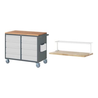 Set STIER Montagewagen Premium mit 8 Schubladen BxTxH 1145x650x975 mm +...