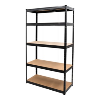 Set STIER Étagère à tablettes emboîtables Charge par tablette 250 kg HxIxP 1800x1200x450 mm + Systainer³ IV Black Edition