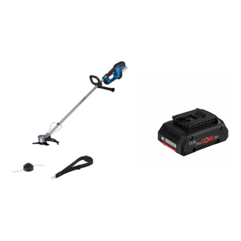 Set Bosch Akku-Freischneider GFR 18V-23 + Akkupack ProCORE 18 Volt, 4,0 Ah