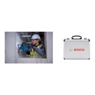 Set Bosch Akku-Bohrhammer mit SDS plus GBH 18V-22 + 11-tlg SDS plus-1 Hammerbohrer- und Meißel-Set