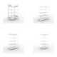 Set Büroregal S3 COMPACT, 1850x1000x600 mm doppelseitig mit 5 Böden + Büro-Anbauregal COMPACT doppelseitig, 1850x1000x600 mm mit 5 Böden + Büro-Anbauregal COMPACT doppelseitig, 1850x1250x600 mm mit 5 Böden + Büro-Anbauregal COMPACT doppelseitig, 1850x750x
