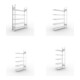 Set Büroregal S3 COMPACT, 1850x1250x300 mm mit 5 Böden + Büro-Anbauregal S3 COMPACT, 1850x1250x300 mm mit 5 Böden + Büro-Anbauregal S3 COMPACT, 1850x1000x300 mm mit 5 Böden + Büro-Anbauregal S3 COMPACT, 1850x750x300 mm mit 5 Böden