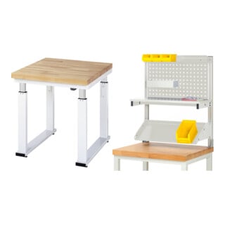 Set STIER Elektrisch Höhenverstellbare Werkbank Premium BxTxH...
