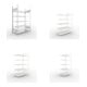 Set Büroregal S3 COMPACT, 1850x1250x600 mm doppelseitig mit 5 Böden + Büro-Anbauregal COMPACT doppelseitig, 1850x1000x600 mm mit 5 Böden + Büro-Anbauregal COMPACT doppelseitig, 1850x1250x600 mm mit 5 Böden + Büro-Anbauregal COMPACT doppelseitig, 1850x750x