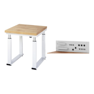 Set STIER Elektrisch Höhenverstellbare Werkbank Premium BxTxH...
