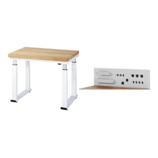 Set STIER Elektrisch Höhenverstellbare Werkbank Premium BxTxH...