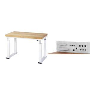 Set STIER Elektrisch Höhenverstellbare Werkbank Premium BxTxH...