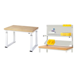 Set STIER Elektrisch Höhenverstellbare Werkbank Premium BxTxH...