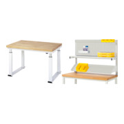 Set STIER Elektrisch Höhenverstellbare Werkbank Premium BxTxH...