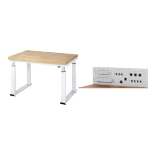 Set STIER Elektrisch Höhenverstellbare Werkbank Premium BxTxH...