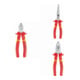 Set STIER Seitenschneider 160 mm VDE-geprüft + Telefonzange gerade 205 mm VDE-geprüft + Kraft-Kombinationszange 180 mm VDE-geprüft-1